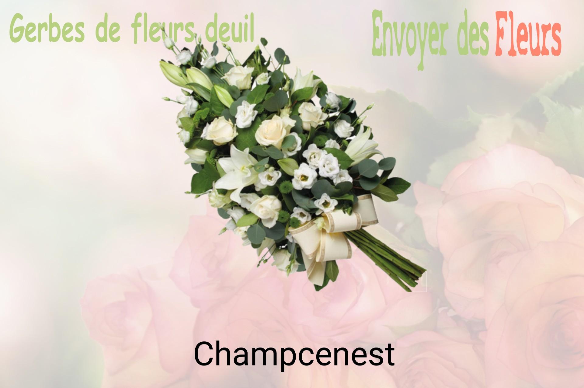 Gerbe de fleurs de deuil livrée à Champcenest